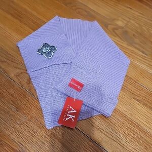 Anne Klein Purple Knit Scarf